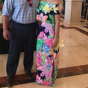 Tropical Lilly Pullitzer Crop top and Skirt